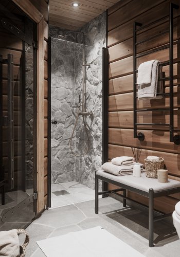 ROWICO rektangulr Milford bnk - gr polyester og sort eg (80x40)