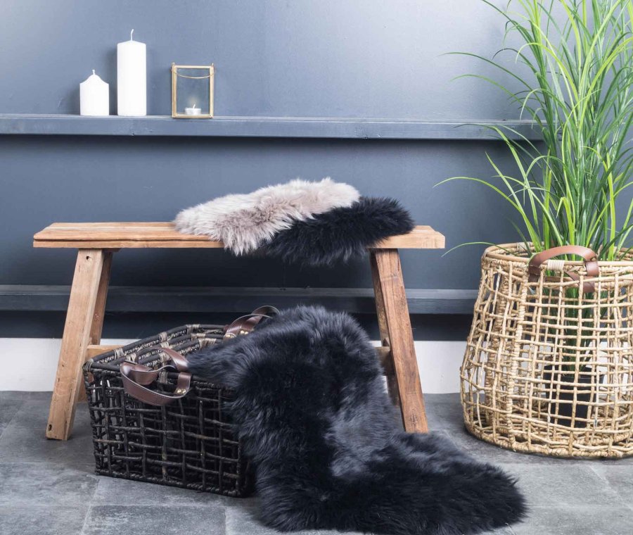 HOUSE NORDIC lammeskinnspute - mushroom, ekte New Zealand-skinn ( 35)