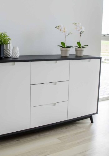 HOUSE NORDIC Caor kurv - flettet cuburotting, rund, m. hndtak (sett m. 4)