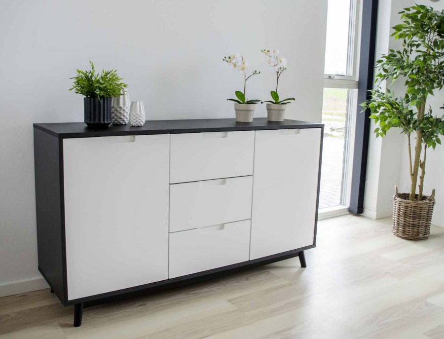 HOUSE NORDIC Caor kurv - flettet cuburotting, rund, m. hndtak (sett m. 4)