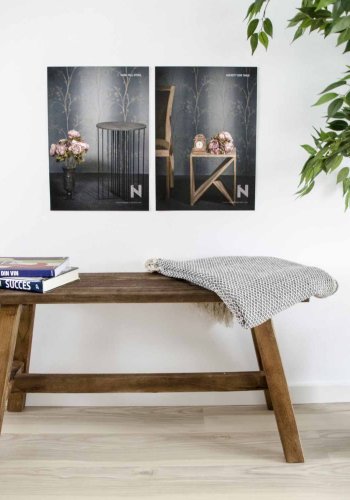 HOUSE NORDIC Caor kurv - flettet cuburotting, rund, m. hndtak (sett m. 4)