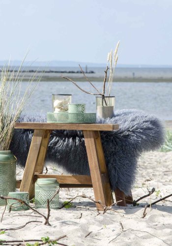 HOUSE NORDIC Barcelona Teak benk - resirkulert teak tre (50x25)