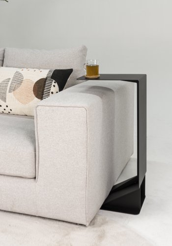 SPINDER DESIGN BRUCE sidebord, rektangulrt - svart stl (35x25)