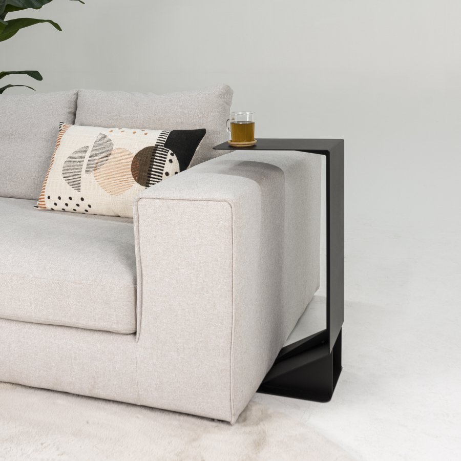 SPINDER DESIGN BRUCE sidebord, rektangulrt - svart stl (35x25)