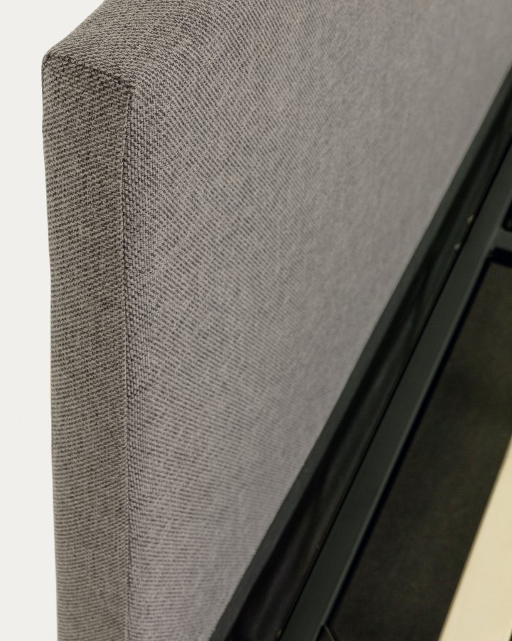 KAVE HOME Nahiri sengeramme, m. opbevaring - gr� stof (til en 150 x 200 cm madras)