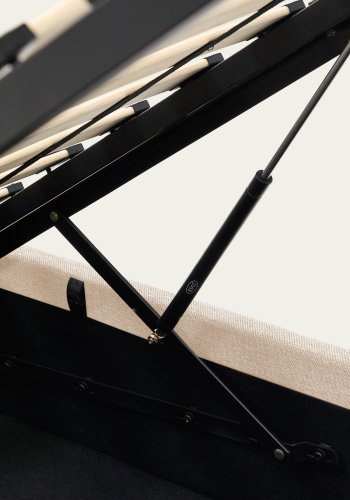 KAVE HOME Nahiri sengeramme, m. opbevaring - beige chenille (til en 150 x 200 cm madras)