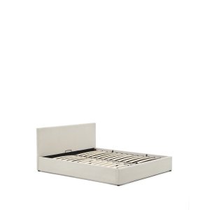 KAVE HOME Nahiri sengeramme, m. opbevaring - beige chenille (til en 180 x 200 cm madras)