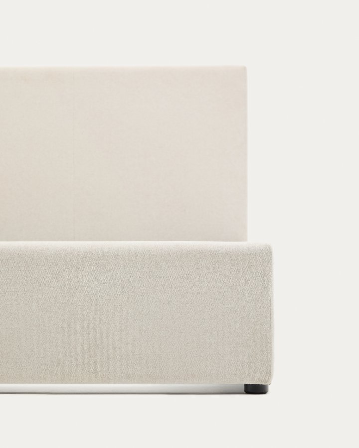 KAVE HOME Nahiri sengeramme, m. opbevaring - beige chenille (til en 180 x 200 cm madras)