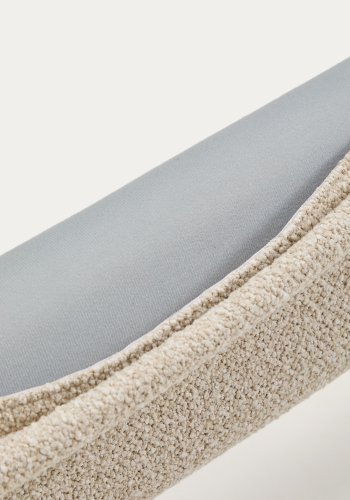 KAVE HOME Odina sengeramme, m. aftageligt betr�k - ecru boucl� og natur asketr� (til en madras p� 180 x 200 cm)