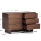 KAVE HOME Norlen kommode, m. 6 skuffer - brun valn�ddefiner