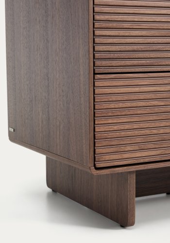 KAVE HOME Norlen kommode, m. 6 skuffer - brun valn�ddefiner