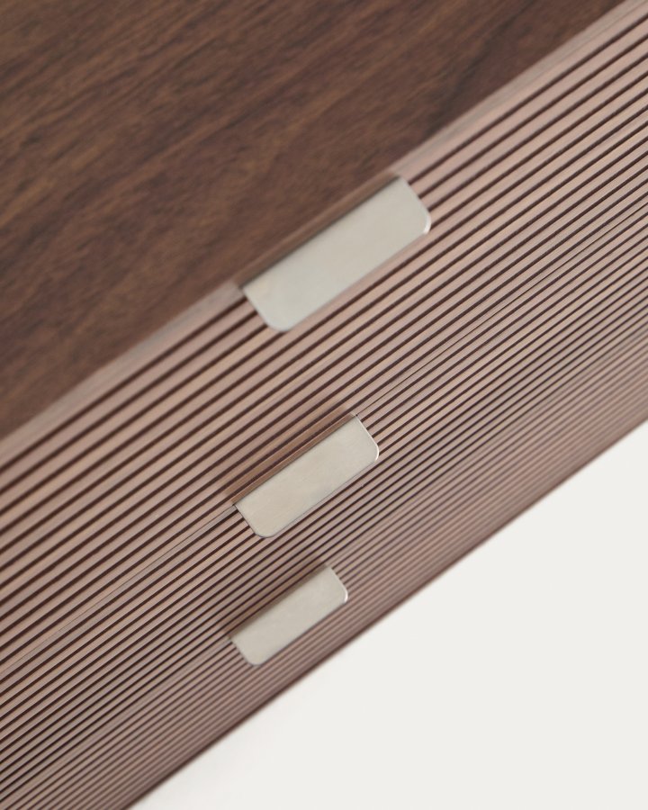 KAVE HOME Norlen kommode, m. 6 skuffer - brun valn�ddefiner