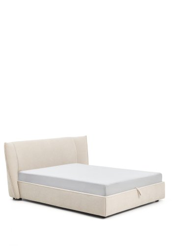 KAVE HOME Arvian sengeramme, m. opbevaringsbund og aftageligt betr�k - beige chenille (160x200)