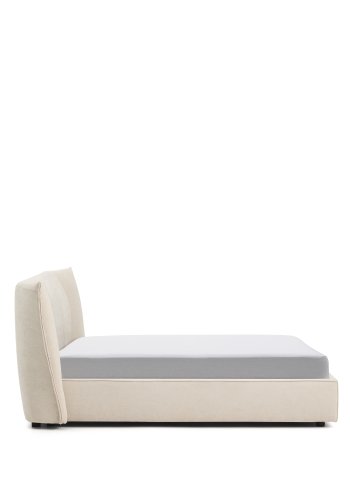 KAVE HOME Arvian sengeramme, m. opbevaringsbund og aftageligt betr�k - beige chenille (160x200)