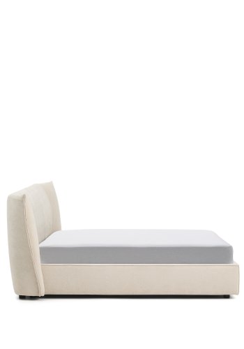 KAVE HOME Arvian sengeramme, m. opbevaringsbund og aftageligt betr�k - beige chenille (180x200)