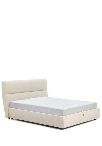 KAVE HOME Dafra sengeramme, m. opbevaringsbund og aftageligt madrasbetr�k - beige chenille (160x200)