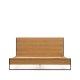 KAVE HOME Taiana sengeramme, med sengegavl og lameller - naturlig eikefiner og sort stl (160x200)