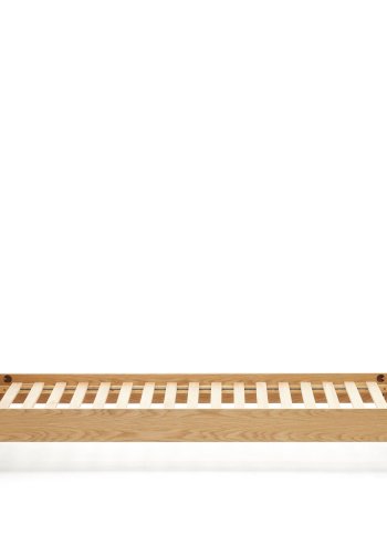 KAVE HOME Taiana sengeramme, med sengegavl og lameller - naturlig eikefiner (90x190)