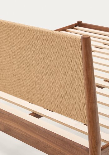 KAVE HOME Elan seng i finér og massivt valntttre med snormadrass 160 x 200 cm FSC Mix Credit