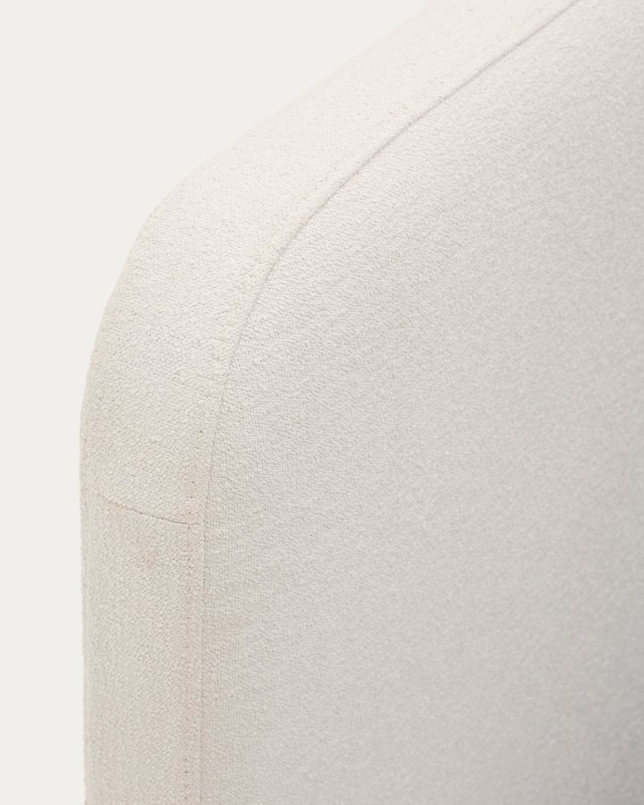 KAVE HOME Trekk til Odum seng i beige microboucl&eacute; til en madrass p� 90 x 200 cm