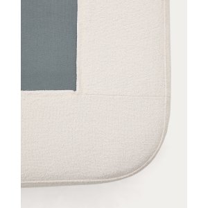 KAVE HOME Trekk til Odum seng i beige microboucl&eacute; til en madrass p� 90 x 200 cm