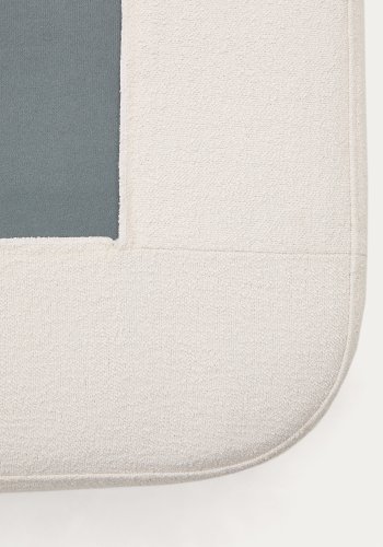 KAVE HOME Trekk til Odum seng i beige microboucl&eacute; til en madrass p� 90 x 200 cm