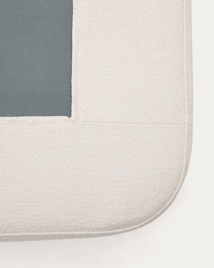 KAVE HOME Trekk til Odum seng i beige microboucl&eacute; til en madrass p� 90 x 200 cm