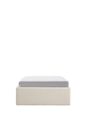 KAVE HOME Nelzi sengeramme, m. aftageligt betr�k og opbevaring - ecru chenille (til madras 90 x 200 cm)