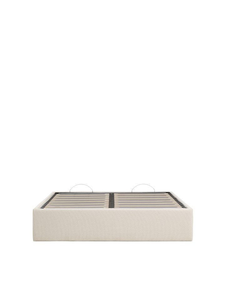 KAVE HOME Nelzi sengeramme, m. aftageligt betr�k og opbevaring - ecru chenille (til madras 150 x 200 cm)