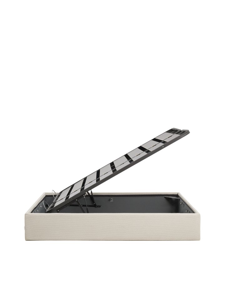 KAVE HOME Nelzi sengeramme, m. aftageligt betr�k og opbevaring - ecru chenille (til madras 160 x 200 cm)