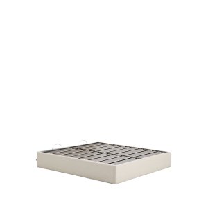 KAVE HOME Nelzi sengeramme, m. aftageligt betr�k og opbevaring - ecru chenille (til madras 180 x 200 cm)