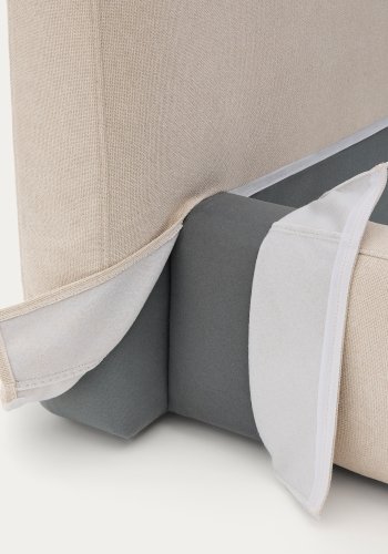 KAVE HOME Beige blokkseng med avtagbart trekk til madrass 90 x 200 cm FSC Mix Credit