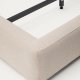 KAVE HOME Beige blokkseng med avtagbart trekk til madrass 160 x 200 cm FSC Mix Credit