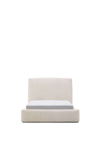 KAVE HOME Betr�k til den beige Blok-seng - ecru stof (til en madras p� 90 x 200 cm)