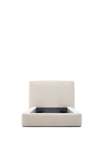 KAVE HOME Betr�k til den beige Blok-seng - ecru stof (til en madras p� 90 x 200 cm)