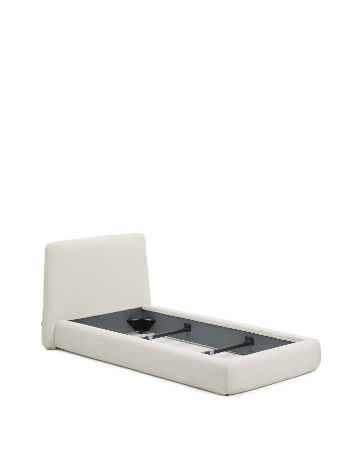 KAVE HOME Martina sengeramme, m. aftageligt betr�k - ecru chenille (til madras 90 x 200 cm)