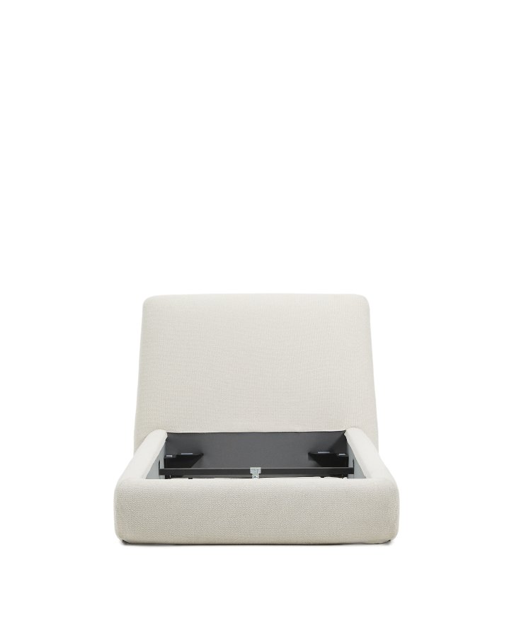 KAVE HOME Martina sengeramme, m. aftageligt betr�k - ecru chenille (til madras 90 x 200 cm)