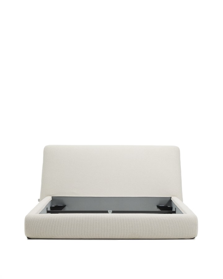 KAVE HOME Martina sengeramme, m. aftageligt betr�k - ecru chenille (til madras 160 x 200 cm)