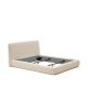 KAVE HOME Martina sengeramme, med sengegavl - off-white bouclé avtagbart trekk (180x200)