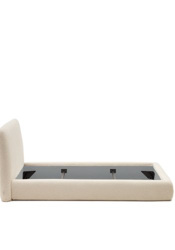 KAVE HOME Martina sengeteppe i ecru boucl til en madrass p 90 x 200 cm