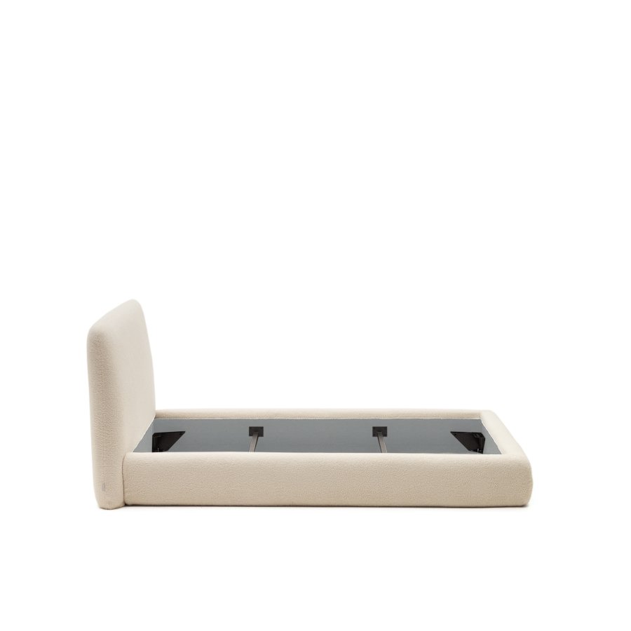 KAVE HOME Martina sengeteppe i ecru boucl til en madrass p 90 x 200 cm