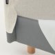  KAVE HOME Valma Bettrahmen, mit abnehmbarem Bezug und Kopfteil – Perlenchenille und Buchenholz (90x200)