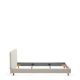KAVE HOME Perle chenille Valma seng med avtakbart trekk og ben i heltre bk til seng 160 x 200 cm