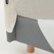 KAVE HOME Perle chenille Valma seng med avtakbart trekk og ben i heltre bk til seng 160 x 200 cm