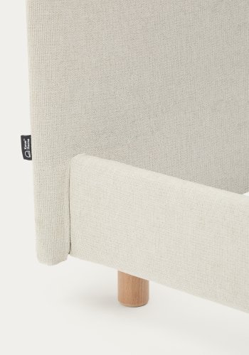 KAVE HOME Trekk i perlemorfarget chenille til Valma-sengen for en madrass p 180 x 200 cm