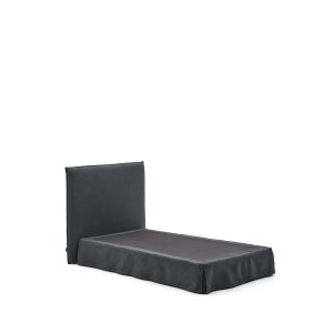  KAVE HOME Jaira sengeramme, m. sengegavl og aftageligt betrk - antracitgr hr og bomuld (90x200)