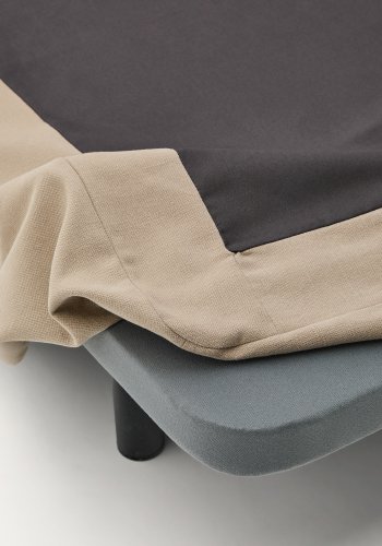  KAVE HOME Jaira sengeramme, m. aftageligt betr�k - taupe h�r og bomuld (90x200)