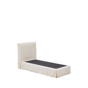 KAVE HOME Jaira sengeramme, m. aftageligt betr�k - hvid chenille stof (90x200)