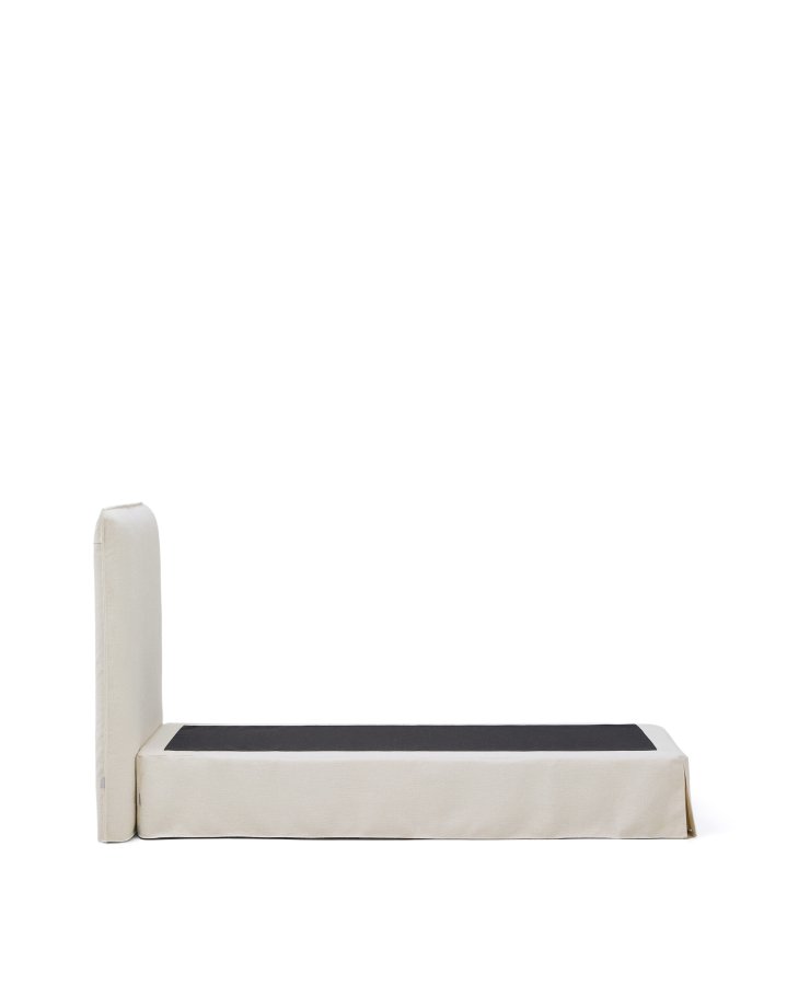 KAVE HOME Jaira sengeramme, m. aftageligt betr�k - hvid chenille stof (90x200)