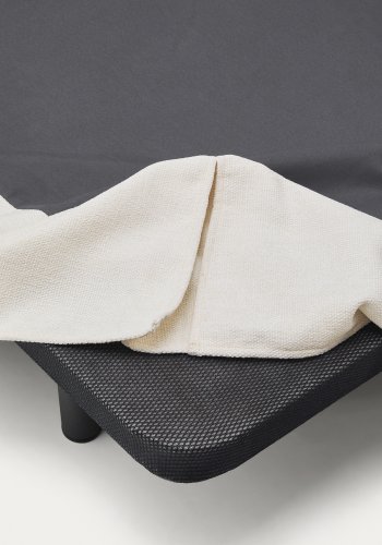 KAVE HOME Jaira sengeramme, m. aftageligt betr�k - hvid chenille stof (90x200)